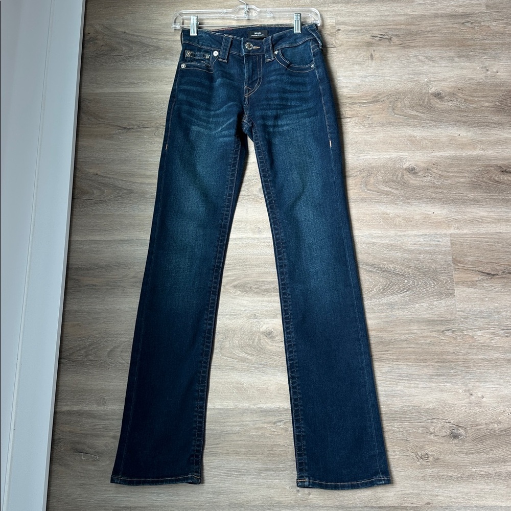 True Religion Billie Mid Rise Straight Leg Jeans